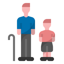 Elderly and kid  Icon