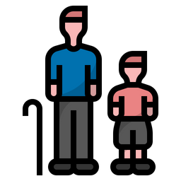 Elderly and kid  Icon