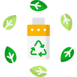 Eco Recycling Battery  Icon