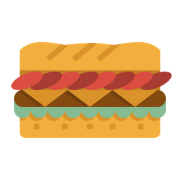 Sandwiches Baguette Brunch Icon