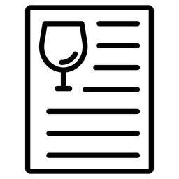 Getränkekarte  Symbol