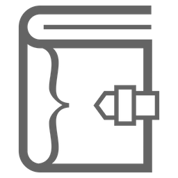 Buch mit Schloss  Symbol