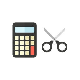 Calculator And Scissor  Icon