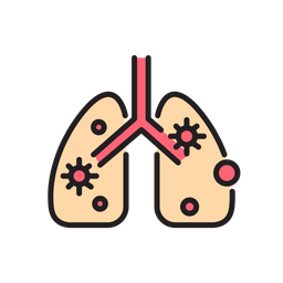 Pulmões infectados  Ícone