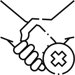 Don't shake hands  Icon