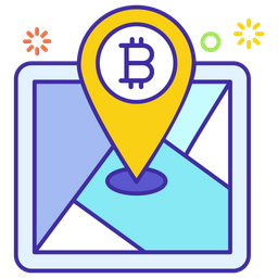 Bitcoin Location  Icon