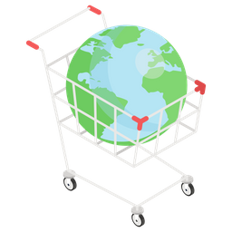 Internationaler E-Commerce  Symbol