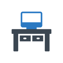 컴퓨터 책상  아이콘