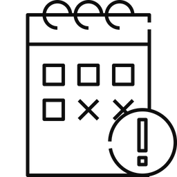 Calendario de alertas  Icono
