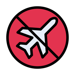 Airplane Line Stop  Icon