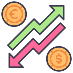 Geld wechseln  Symbol