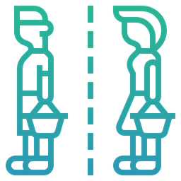 Checkout counters distancing  Icon