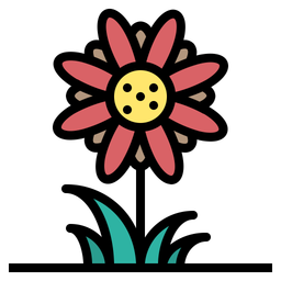 Blume-Pflanze-Blüte-Flora  Symbol