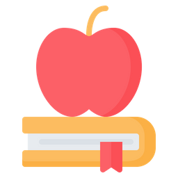 Book And Apple  Icon