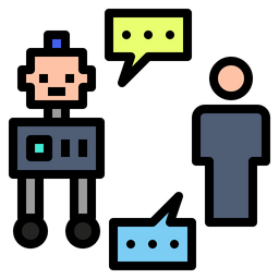 Communication with robot  Icon