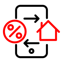 Online-Rabatt Immobilien  Symbol