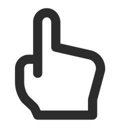 Back Hand Pointing Up  Icon