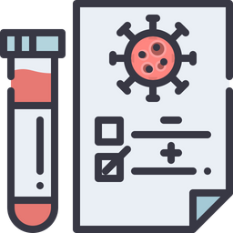 코로나 테스트 보고서  아이콘
