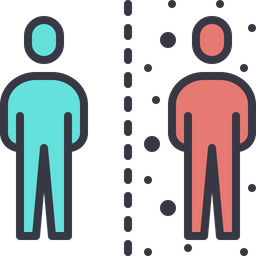 Distanciamento social  Ícone