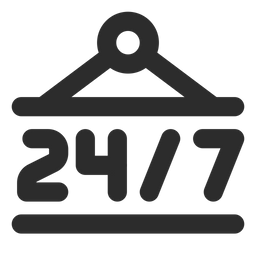 24 Stunden Service  Symbol