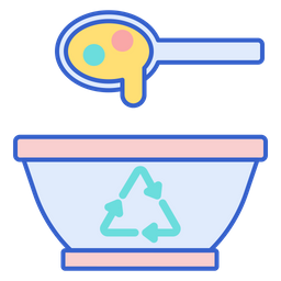 Biologisch abbaubare Schüssel  Symbol