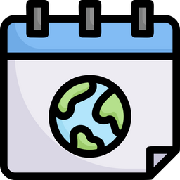 Earth On Calendar  Icon