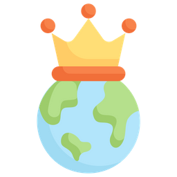 Erde mit Krone  Symbol