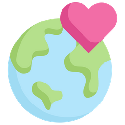 Erde auf dem Herzen  Symbol