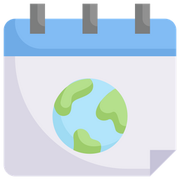 Erde im Kalender  Symbol