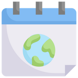 Earth On Calendar  Icon