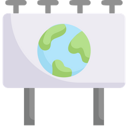 Erde auf Plakatwand  Symbol