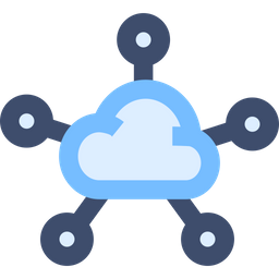 Rede de servidores em nuvem  Ícone
