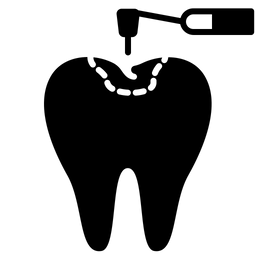 Füllbehandlung  Symbol