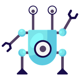 Cartoon Robot  Icon