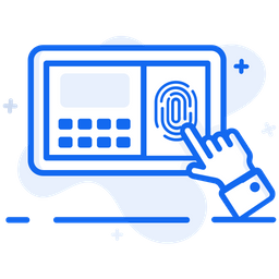 Biometrische Anwesenheit  Symbol