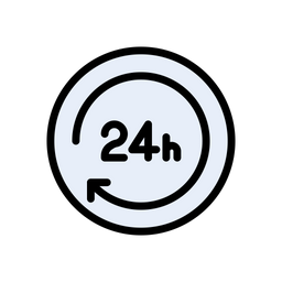 24 Stunden Service  Symbol