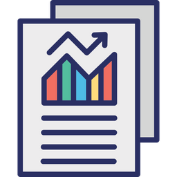 Relatório gráfico de negócios  Ícone