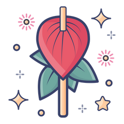 Anthurium-Blume  Symbol