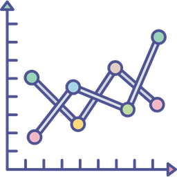 Analytics Data Visualization Line Chart Icon