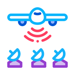 Vôo conectar satélite  Ícone