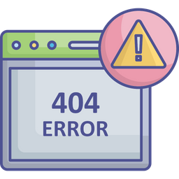 404 Error Message  Icon