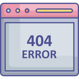 Mensaje de error 404  Icono