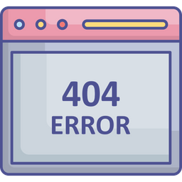 404 Error Message  Icon