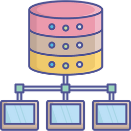 Zentralisierte Datenbank  Symbol