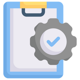 Clipboard With Gear Check Sign  Icon