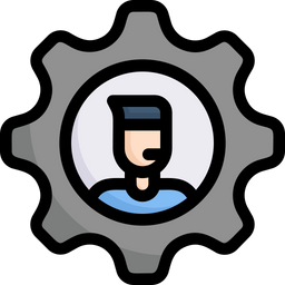 Customer Service Gear  Icon