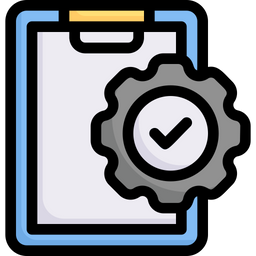 Clipboard With Gear Check Sign  Icon