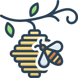 Bee In Hive  Icon