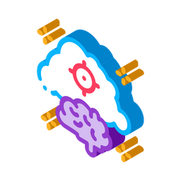 Brain Cloud Target  Icon