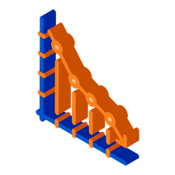 Gráfico para baixo  Ícone